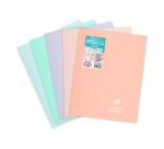 Cahier piqué Koverbook Blush 24x32cm 96 pages petits carreaux + marge couverture polypropylène opaque bicolore assortis - Assortis