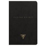 Flying Spirit piqûre textile 9x14cm 96 pages ligné motifs assortis papier ivoire 90g - Noir