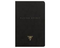 Flying Spirit piqûre textile 9x14cm 96 pages ligné motifs assortis papier ivoire 90g - Noir