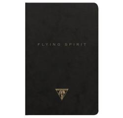 Flying Spirit piqûre textile 9x14cm 96 pages ligné motifs assortis papier ivoire 90g - Noir