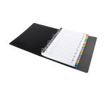 Tabbladen karton 160g - versterkte gekleurde tabs + inbdexblad - 20 tabs - A tot Z - A4 - Wit