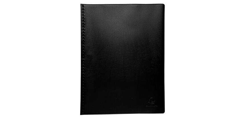 Vega Showalbum met vaste rug PVC - 10 tassen - 20 zichten -A4 - Zwart