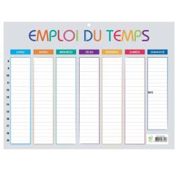 Emploi du temps Multicolore 29,5 x 22 cm - Gris