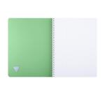 Cahier reliure intégrale Linicolor ESSENCE A4 180 pages petits carreaux couverture plastique polypropyène rainuré - Vert sauge