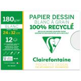 Dessin à Grain 100% Recyclé pochette 12F 24x32 180g