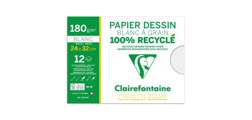 Dessin à Grain 100% Recyclé pochette 12F 24x32 180g