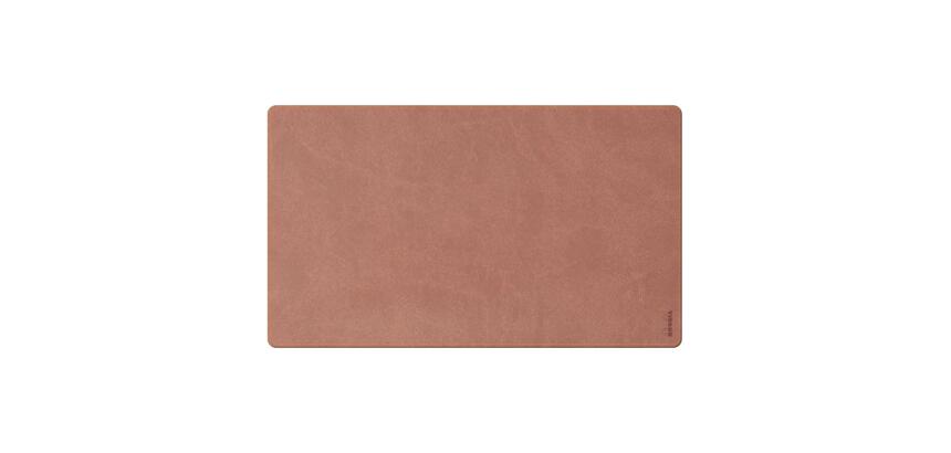 Rhodiarama sous-main souple M (80x40 cm) simili cuir italien - étui kraft - Bois de rose