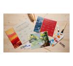 Papier Huile lin naturel bloc collé 1 côté 12F 30x40cm 240g