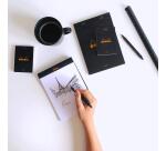 Bloc agrafé Rhodia N°16 14,8x21 cm 80 feuillets uni 80g - Noir