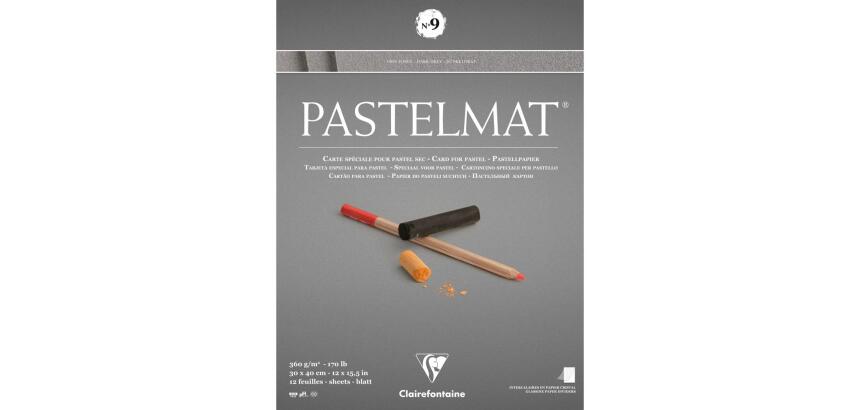 Pastelmat bloc collé 12F 30x40cm 360g n°9