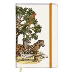 Animalis, Carnet rembordé rigide A6 10,5x14,8 cm, 96 pages, ligné, pochette à soufflet au dos, fermeture élastique, ruban marque-page, ass. - Multicolore