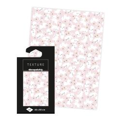 Papier Texture Décopatch n°844 -1 feuille 40x60cm - Rose
