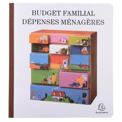  Piqûre de comptabilité et organisation familiale 27x25cm - Budget dépenses ménagères 56 pages - texte FR