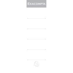 Exacompta Adhesive Spine Labels For Lever Arch Files - Pack of 10 - 70mm - White