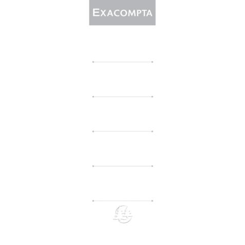 Exacompta Adhesive Spine Labels For Lever Arch Files - Pack of 10 - 70mm - White