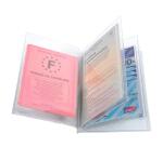 Etui de protection multi-cartes 4 volets PVC lisse 20/100e - Cristal