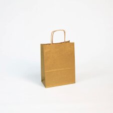 Paq.25 sacs kraft lisse, 16x8x21cm, Or - Or