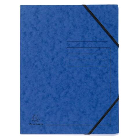 Carpetas impresas con gomas sin solapas Cartulina lustrada 355 g/m2 - Azul