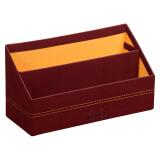 Rhodiarama porte-courrier simili cuir italien 25x10x14 cm - Lie de vin