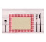 Barquette de 400 sets de table papier gaufré recyclé 80g/m2, Lin Vichy - Format 30x40cm - Lin Vichy