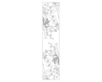 Echarpe 100% soie - 180x43cm Orchidee - Blanc