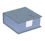 Jeans et Cocoa, Bloc cube 11 x 11 x 5 cm, 320 feuillets unis, jeans - Bleu jeans