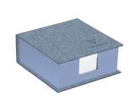 Jeans et Cocoa, Bloc cube 11 x 11 x 5 cm, 320 feuillets unis, jeans - Bleu jeans