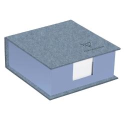 Jeans et Cocoa, Bloc cube 11 x 11 x 5 cm, 320 feuillets unis, jeans - Bleu jeans