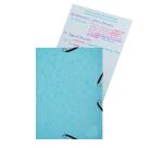 Chemise 3 rabats à élastiques Aquarel + 25 fiches bristol A5 - 4 couleurs assorties - Couleurs assorties