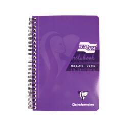 Carnet reliure intégrale EUROPA GLOSSY A5 180 pages détachables micro-perforées ligné + marge