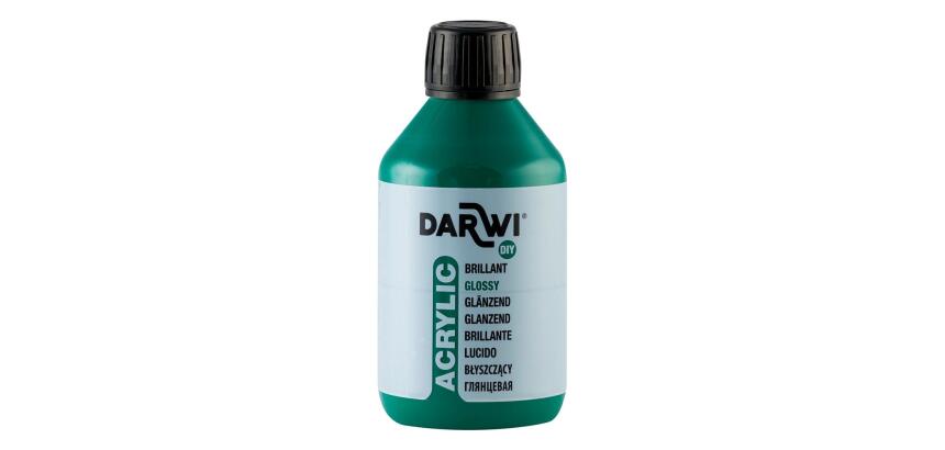 Darwi Flacon de 250 ml de Peinture Acrylique Universelle Brillante - Vert sapin