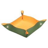 Rhodiarama vide-poche réversible simili cuir italien 12x12x4,5 cm - Sauge