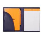 Rhodiarama livret porte-bloc N°16 pour bloc ou carnet format A5 - Bleu nuit