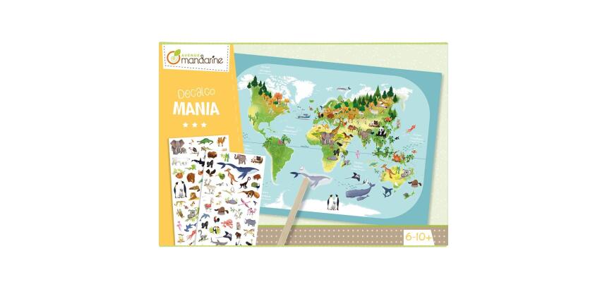 Boîte créative, Decalco Mania, Planisphère