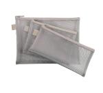 Pochette zip nylon argent - Argent