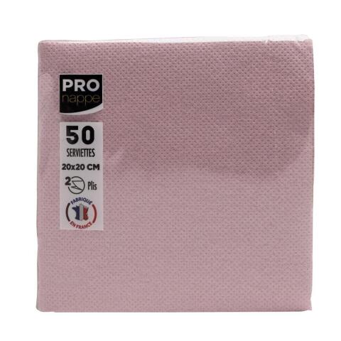 Servilletas de cóctel 20x20 cm - Rosa viejo