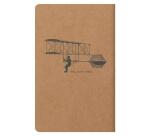 Flying Spirit piqûre textile 7,5x12cm 48 pages ligné motifs assortis papier ivoire 90g - Kraft