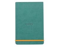 Rhodiarama Webnotepad rembordé rigide 9x14 cm 192 pages ligné microperforé papier ivoire 90g fermeture élastique - Eau
