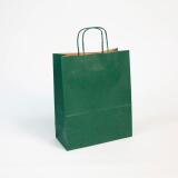 Paq.25 sacs kraft vergé, 22x10x27cm,Vert - Vert