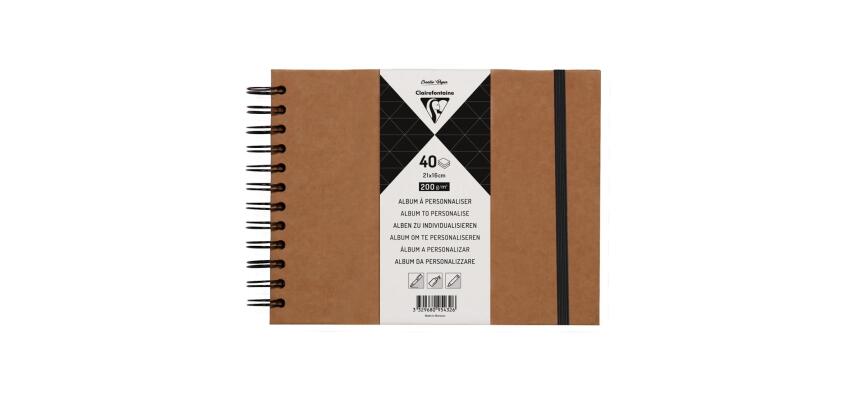 Album à personnaliser de 40 feuilles 200g/m2 au format 21x16cm