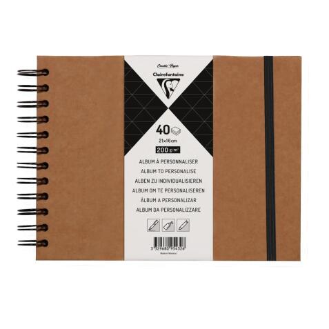 Album à personnaliser de 40 feuilles 200g/m2 au format 21x16cm