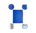 Trieur, A4, carton, 7 compartiments, bleu