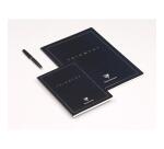Triomphe PLATINUM carnet piqûre textile A5 96 pages ligné papier ivoire 90 g - Bleu