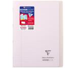 Cahier piqué Koverbook A4 96 pages ligné + marge couverture polypropylène transparent - Assortis