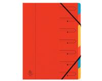 Ordnungsmappe aus Colorspan-Karton 355g/m2 mit Gummizug, 7 Fächern, für Format DIN A4