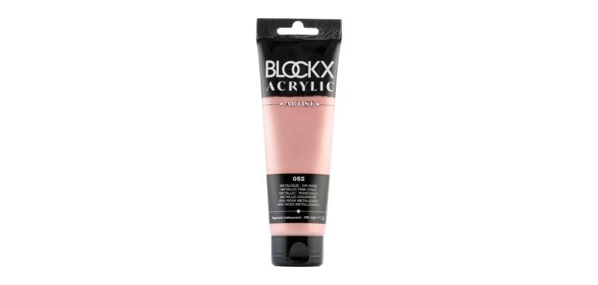 Peinture acrylique fine tube 120ml - Or Rose métallisé