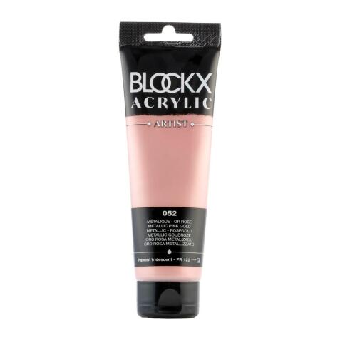 Peinture acrylique fine tube 120ml - Or Rose métallisé