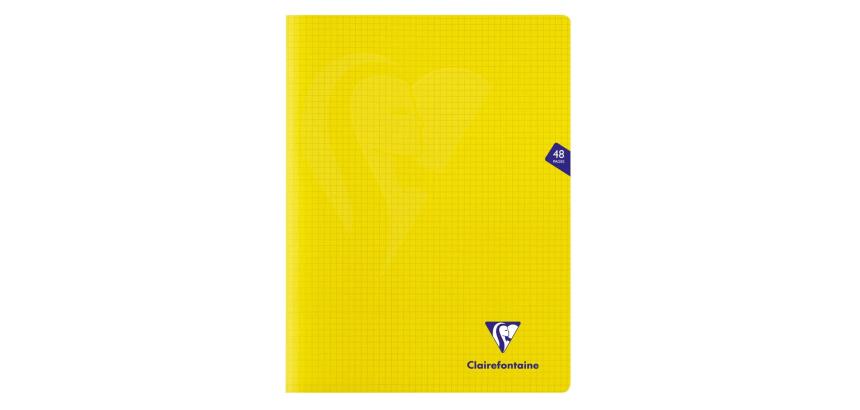Cahier piqué Mimesys 24x32cm 48 pages petits carreaux couverture polypropylène
