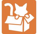 Set de 6 pochoirs enfants, Chats - Orange