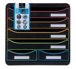 Module de classement Big Box Maxi 6 tiroirs Black Office - Noir/arlequin